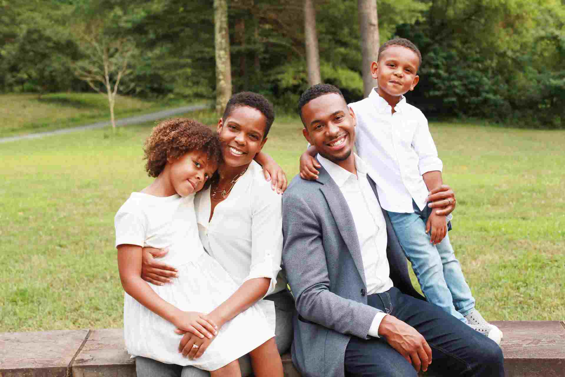 Image of physician, Dr. Cameron Webb and his family