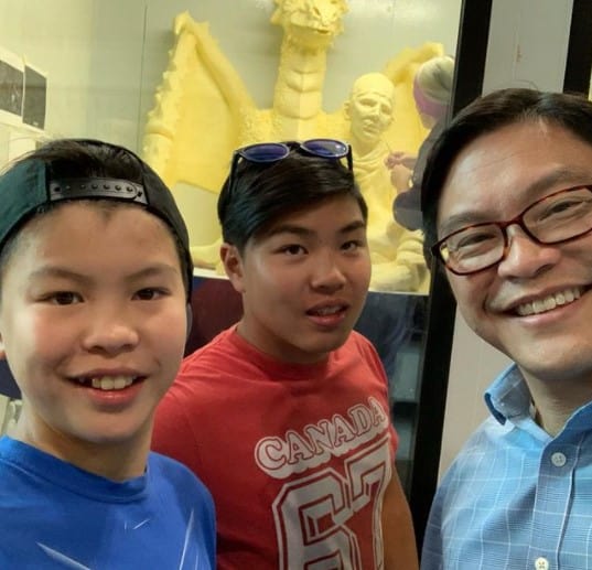 Image of nephrologist, Dr. Jason Fung with his son